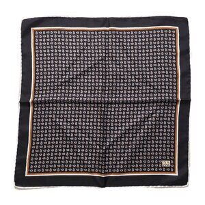 JoS. A. Bank Silk Pocket Square Multicolor Floral Paisley Rolled Hem 16" Italy